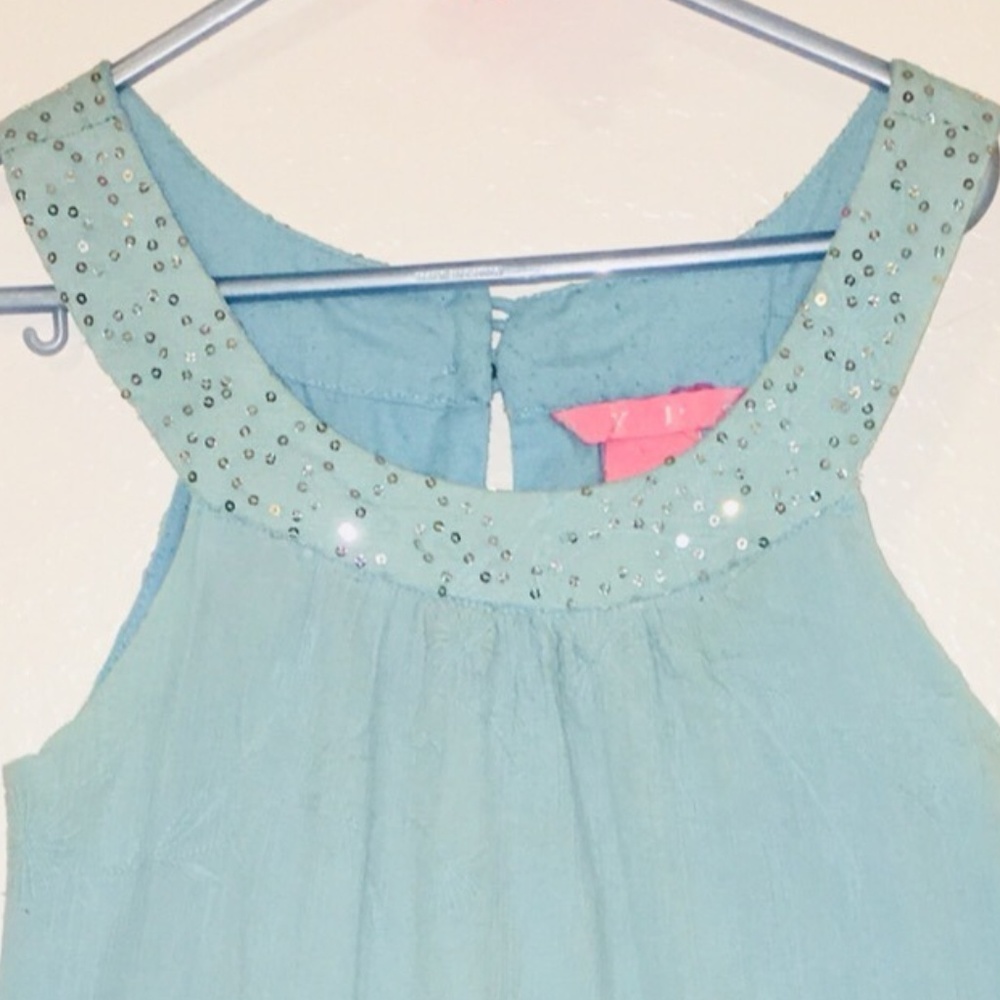 Pale Blue YP Girls Dress 7 Used